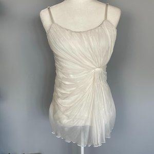 Bailey Blue White Ruched Top, S